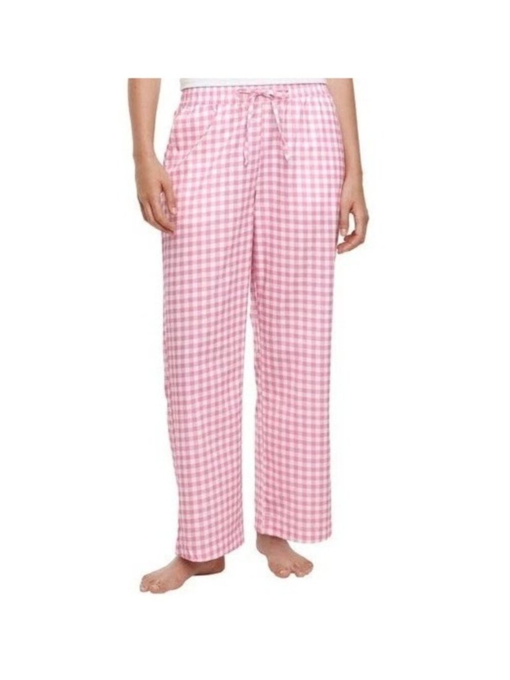 NWT Gap Women's XL Pajama Pants 2-Pack Pink Gingham & Floral Cotton C0849 - Picture 2 of 15